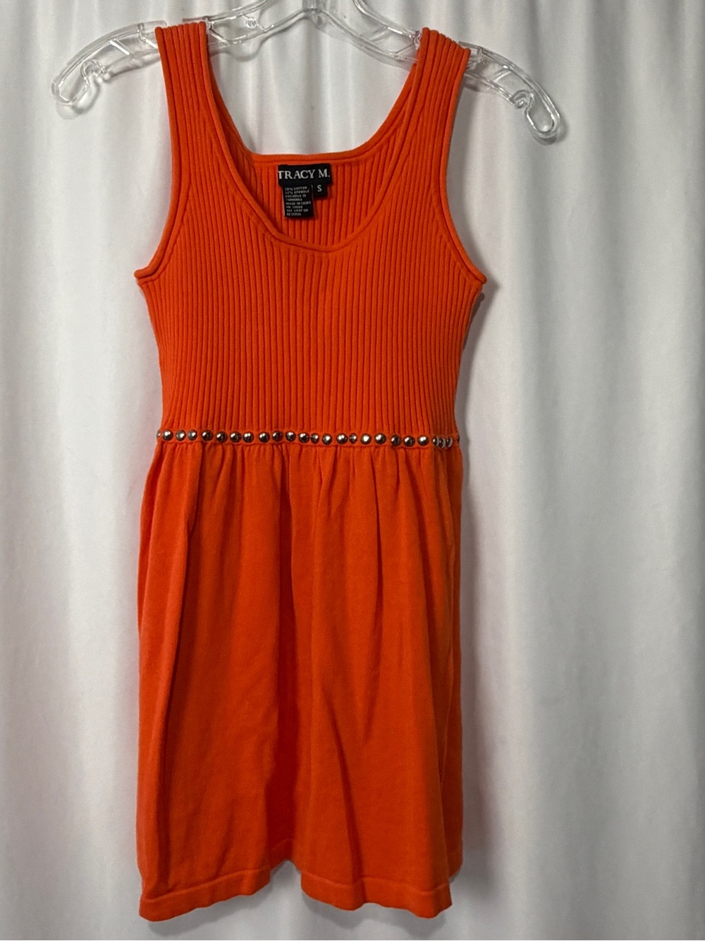 Tracy M Women's Small Babydoll Tank Top Studded Waist